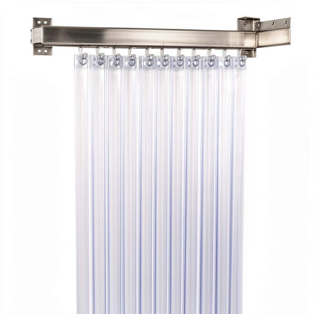 Cortina de PVC Flexível para Câmara Fria 1,00x2,10m Faixas Transparentes 200mm